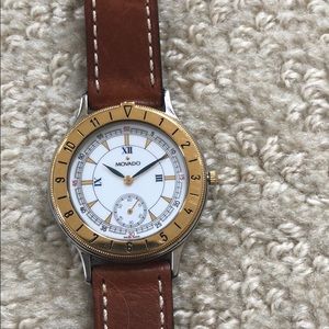 Movado leather band ESQ watch